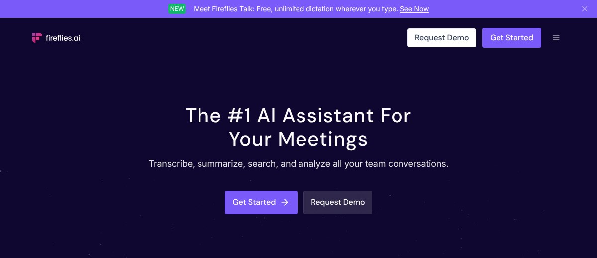 Fireflies.ai, a Fathom alternative AI meeting assistant with a broad integration catalog