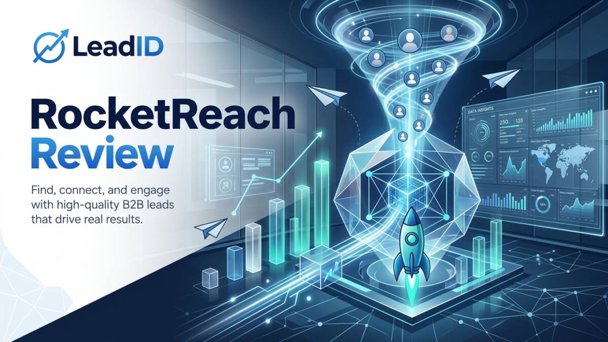 RocketReach platform showing verified contact data and lead intelligence