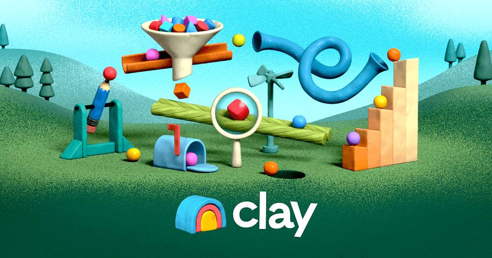 Clay homepage, a b2b data orchestration and waterfall enrichment platform