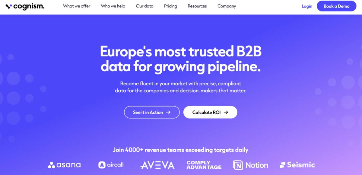 Cognism homepage hero